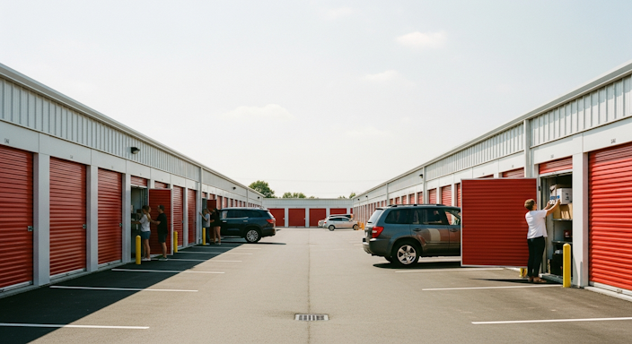 Drive-up storage units at Powdersville Self Storage