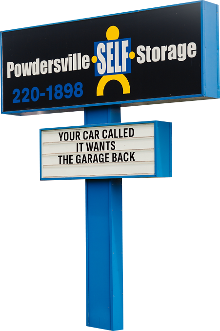 Powdersville Self Storage Amenities Billboard Sign Powdersville Self Storage Amenities Billboard Sign